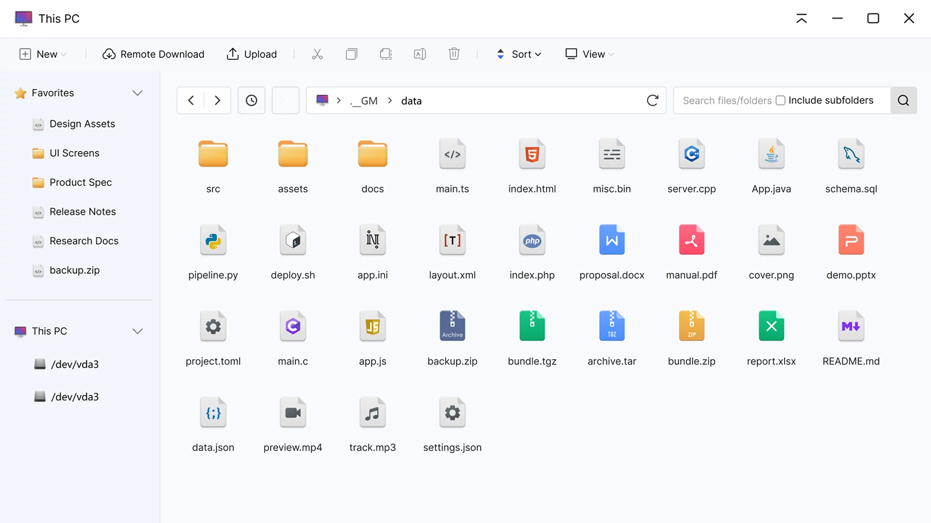 New interface preview: Files